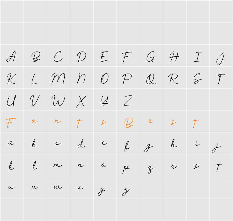 Marvina Character Map