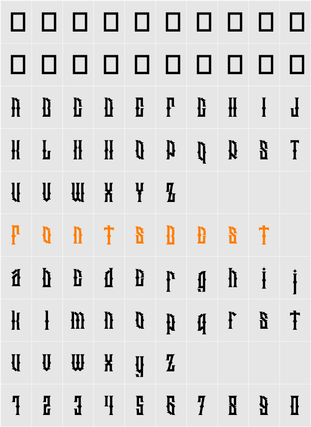 Sikstu Character Map