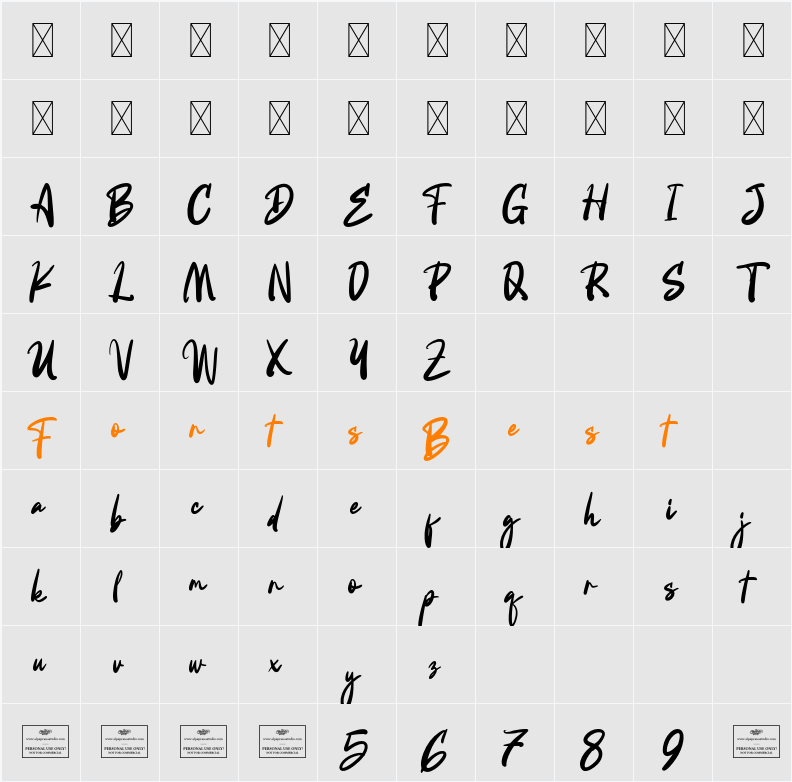 Constantine Free Character Map