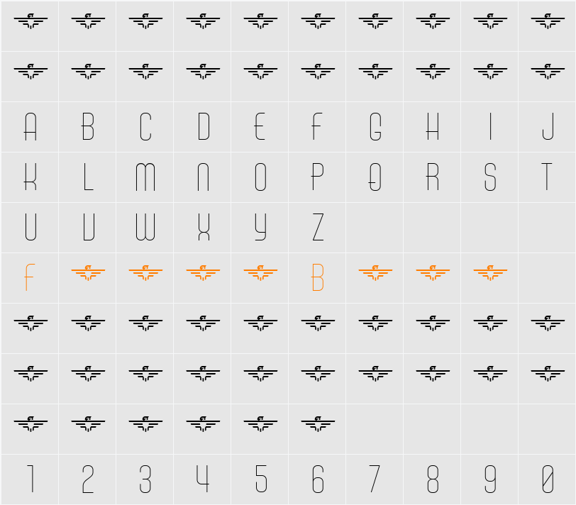 Air Americana DEMO Character Map