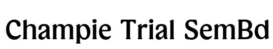 Champie Trial SemBd Font Image