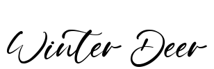 Winter Deer Font Image