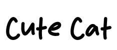Cute Cat Font Image