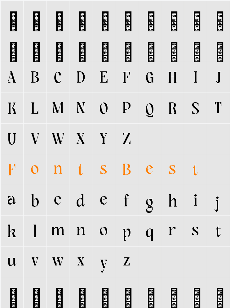 Rogik Character Map