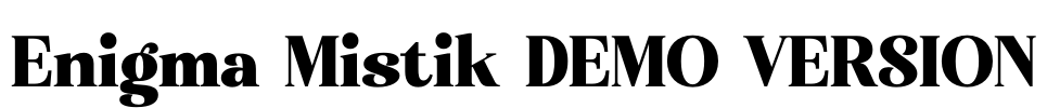 Enigma Mistik DEMO VERSION Font Image