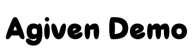 Agiven Demo Font Image