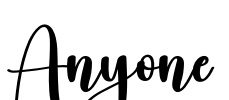 Anyone Font Image