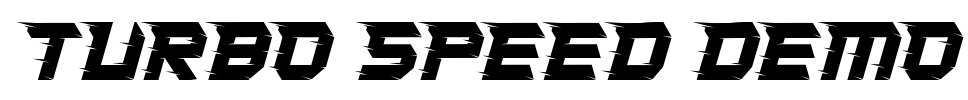 Turbo Speed Demo Font Image