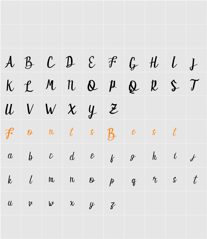 Meisuer Demo Character Map