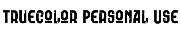 Truecolor Personal Use Font Image