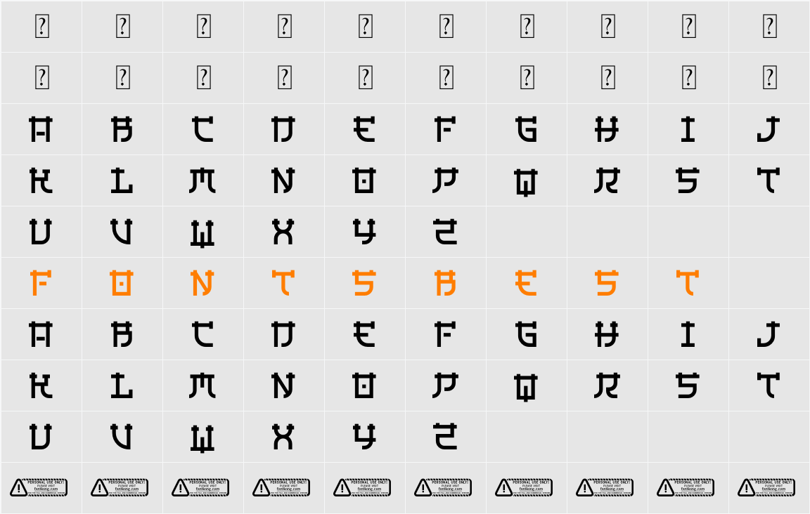 Japan Tokyo PERSONAL USE ONLY! Character Map