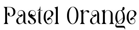 Pastel Orange Font Image