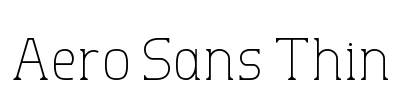 Aero Sans Thin Font Image