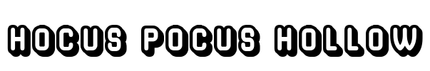 Hocus Pocus Hollow Font Image