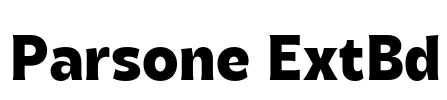 Parsone ExtBd Font Image