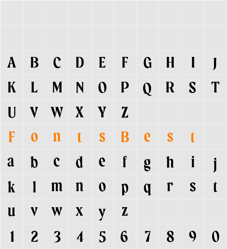 Grayscale Character Map
