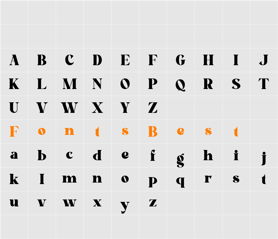 Dirty Seven Character Map