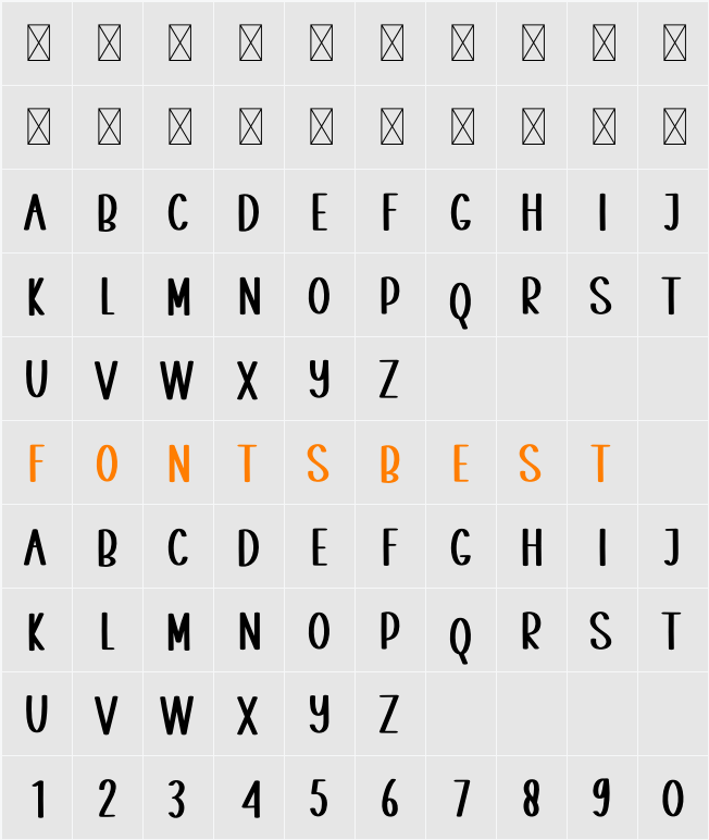 SIMPLE PLANNER Character Map