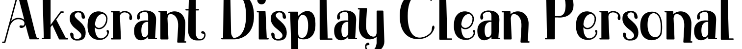 Akserant Display Clean Personal Font Image