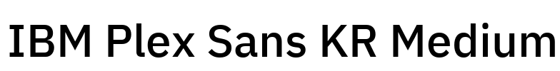 IBM Plex Sans KR Medium Font Image