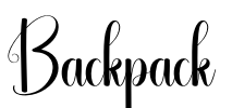 Backpack Font Image