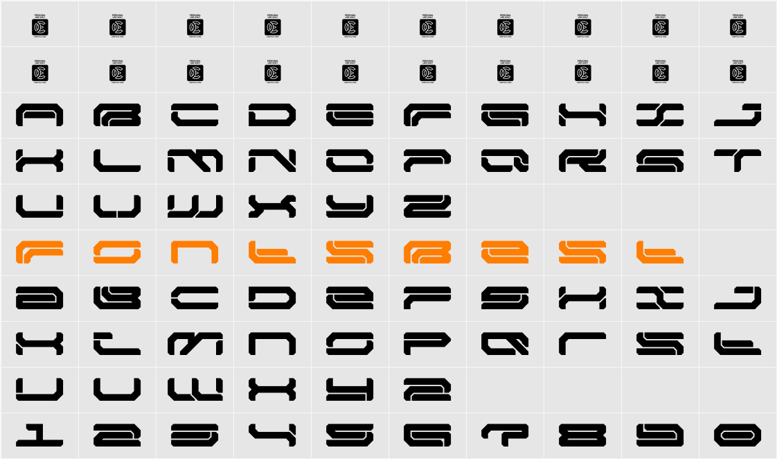 NCL Broesq Demo Character Map