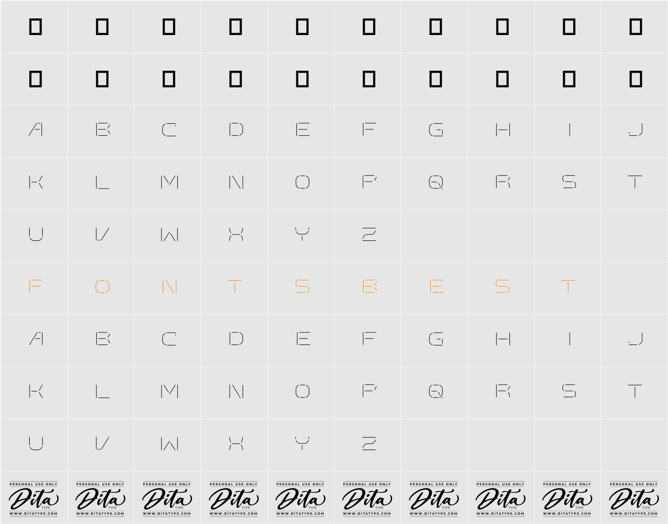 Neon Hypes Inline Character Map