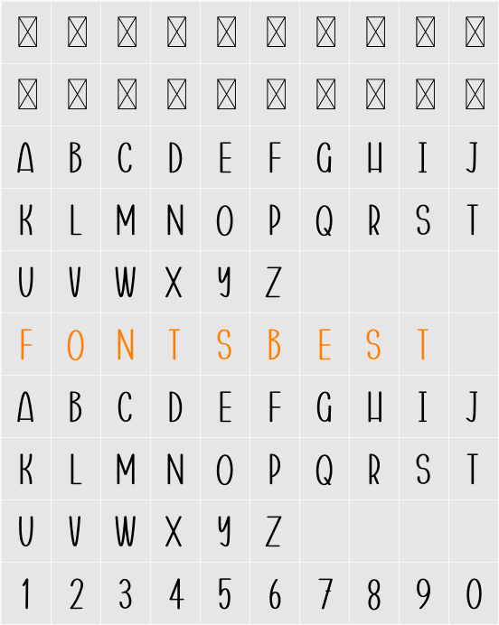 Wreaths Character Map