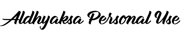 Aldhyaksa Personal Use Font Image