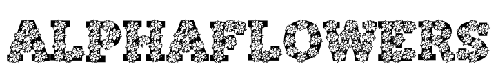AlphaFlowers Font Image