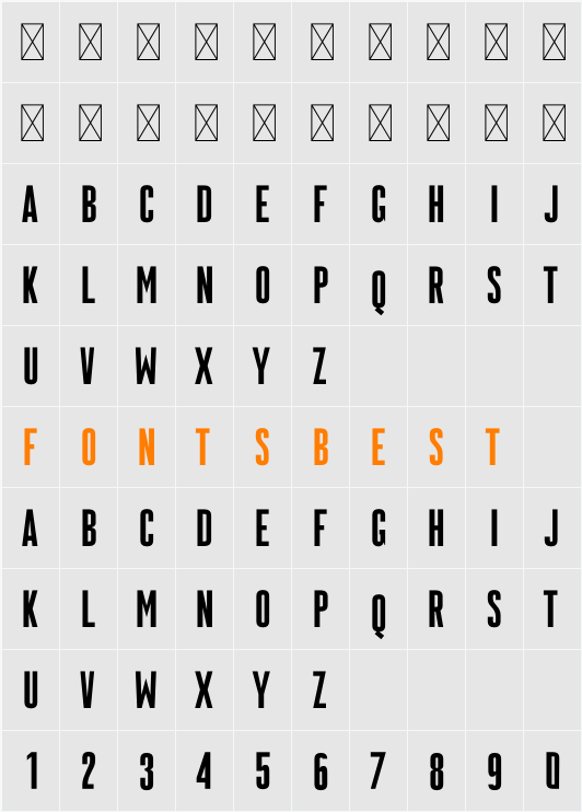 Flokison Character Map
