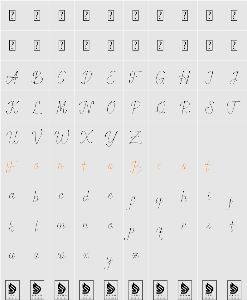 Stelaroy Character Map