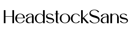 HeadstockSans Font Image