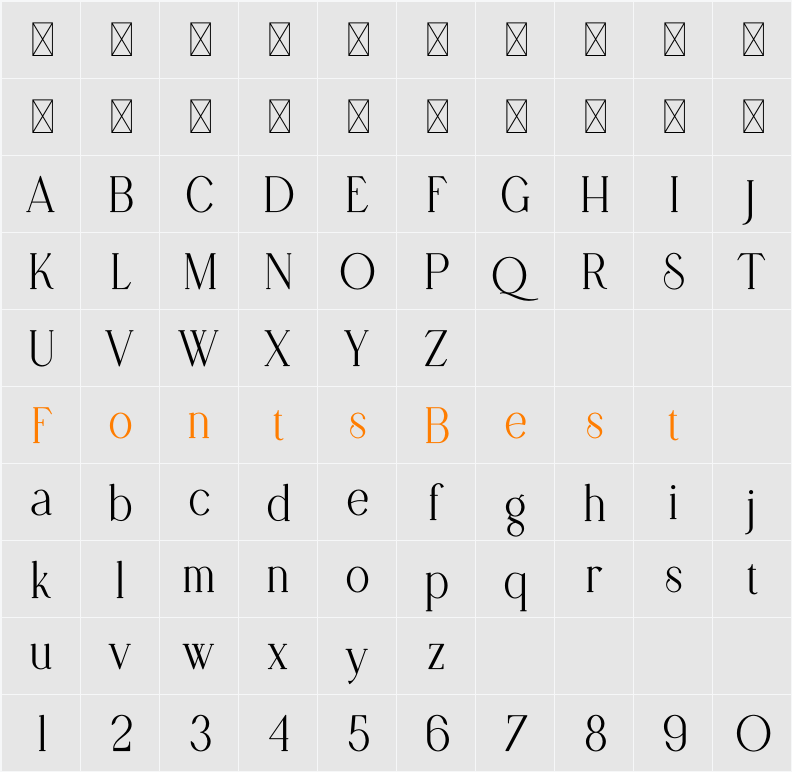 Retro Dream Serif Free Demo Character Map