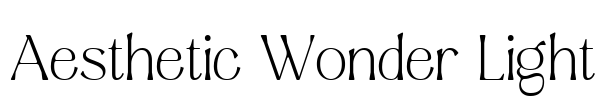 Aesthetic Wonder Light Font Image