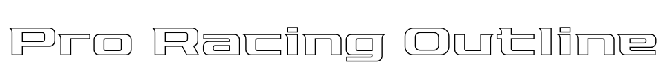 Pro Racing Outline Font Image