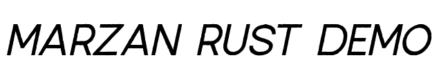 Marzan Rust DEMO Font Image
