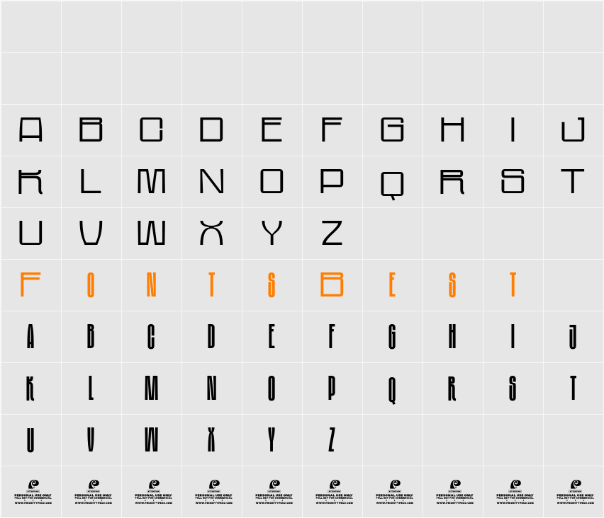 Comparison Display DEMO Character Map