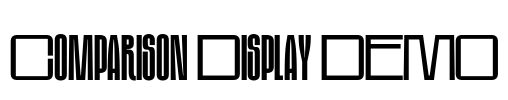 Comparison Display DEMO Font Image