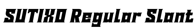 SUTIXO Regular Slant