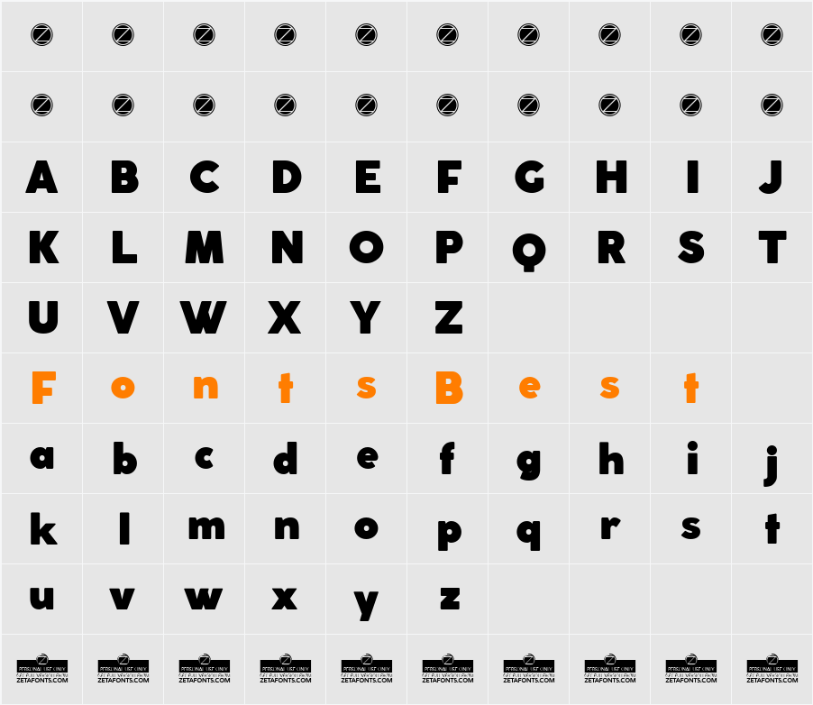 Coco Gothic ExtBlk Character Map