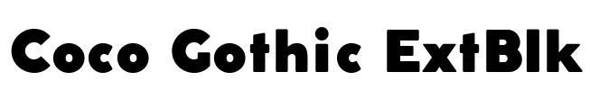 Coco Gothic ExtBlk Font Image