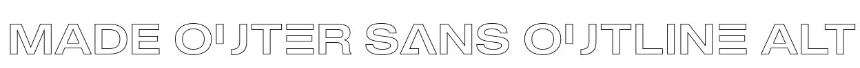 MADE Outer Sans Outline Alt Font Image