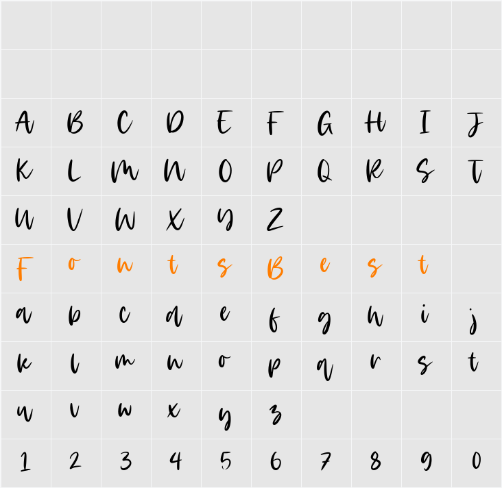 Rabioten Character Map
