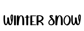 Winter Snow Font Image