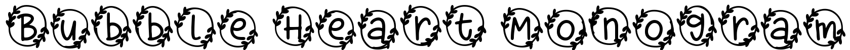 Bubble Heart Monogram Font Image
