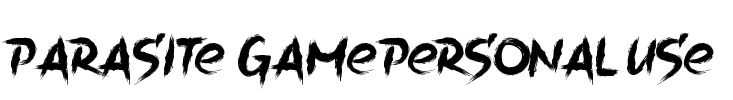 Parasite  Game Personal Use Font Image