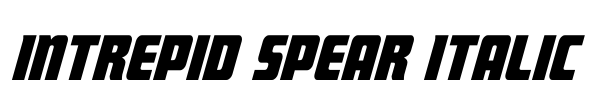 Intrepid Spear Italic Font Image