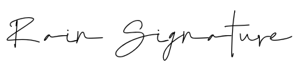 Rain Signature Font Image