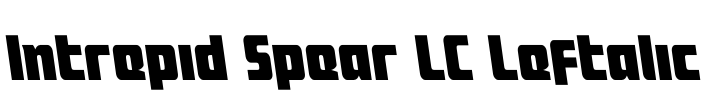 Intrepid Spear LC Leftalic Font Image